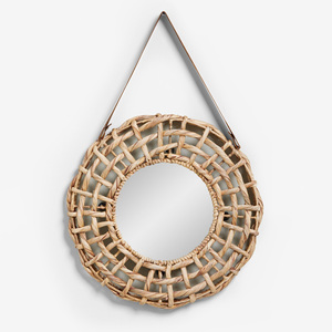 Última tendencia redonda agua Jacinto espejo habitación centros de mesa bajo precio hecho a mano tejer espejos - Product Image 2