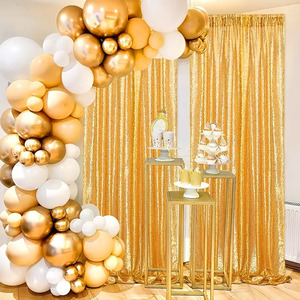 Gorgeous 1pc Golden Sequin Backdrop Curtain <strong>Any</strong> Party Birthday Anniversary Party Decor <strong>Background</strong> Cloth Decoration - Product Image 2
