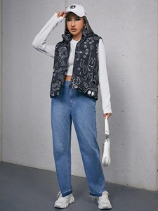 Chaleco acolchado sin mangas de invierno Chaqueta Logotipo personalizado Impermeable Transpirable Chalecos de burbujas brillantes - Product Image 4