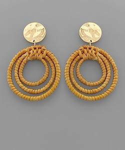 Pendientes de Aro de Ratán Tejido - Product Image 4