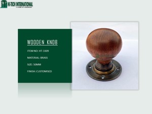 Chignon en bois bouton de porte Antique en laiton poli bouton de porte en bois victorien paire poignées royaume-uni vente en gros fabricant matériel de période - Product Image 5