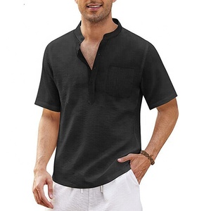 Camisetas de algodón de verano informales OEM para hombres y mujeres, camisetas cómodas Unisex de manga corta con cuello redondo, Jersey transpirable holgado Plus - Product Image 5