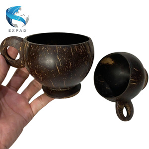 ชามกะลามะพร้าวแบบทำมือชามสำหรับทำสมูทตี้และขนมแบบเรียบง่าย - Product Image 3