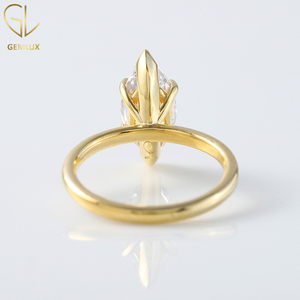 Haute sur demande luxe 3CT Marquise Cut Lab Grown Diamond Solitaire bague de fiançailles avec certificat IGI - Product Image 4