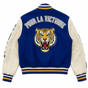 Nouvelle Arrivée 2025 – Blouson Teddy d'Hiver Personnalisé en Laine et Chenille Brodé pour Homme avec Logo Frontal – Faible MOQ - Product Image 2