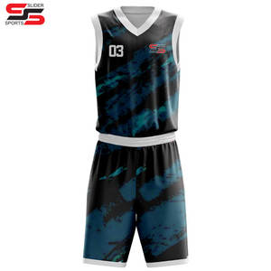 Ensemble d'uniformes de basketball personnalisés pour équipe, grande taille, coupe athlétique estivale, 100 % polyester, technologie anti-UV et anti-humidité pour l'école - Product Image 6