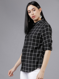 Chemises en flanelle décontractées pour femmes à manches longues avec boutons sur le devant 100% coton Service OEM respirant et écologique - Product Image 2