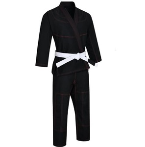 Logo de marque personnalisé Arts martiaux BJJ GI Jiu Jitsu Uniforom karaté 2pc Set Kimono Uniforme pour Hommes Noir Couleur Training Suit - Product Image 2
