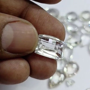 41 pièces de cristal naturel Quartz 6mm à 15mm poire octogone facette 240 Ct Lot Iroc ventes haute qualité en vrac clair quartz coupe US $58 - Product Image 3