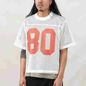 OEM Unisex de diseño personalizado de fútbol americano Jersey de talla grande transpirable para hombres y mujeres de verano de tamaño adulto - Product Image 2