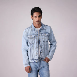 Nardon แจ็กเก็ตยีนส์แบบวินเทจของผู้ชายทรงสลิมฟิตกระดุมสามแถว100% ผ้าฝ้ายระบายอากาศได้ดีสำหรับฤดูหนาว - Product Image 4