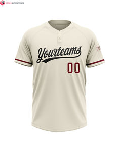 เสื้อซอฟต์บอลระบายอากาศแบบมีกระดุม2เม็ดเสื้อกีฬาเบสบอลแบบกำหนดเองได้ - Product Image 6