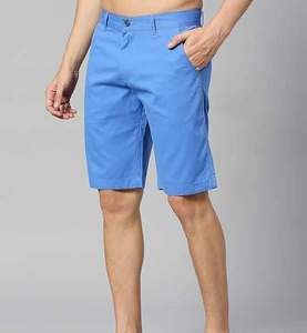 Wide Leg Shorts Two Pockets loose Fit cotton <b>jeans</b> men shorts wholesale prize logo printed on it embroidered logo - Product Image 3