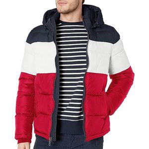 2025 unisexe personnalisé hiver doudoune hommes en cuir coupe-vent chaud fermeture éclair à capuche col Streetwear poche doudoune pour hommes - Product Image 2