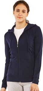 Sweat à capuche d'hiver pour femmes de vente chaude avec fermeture à glissière surdimensionnée/Slimfit conception unie et col à capuche - Product Image 4