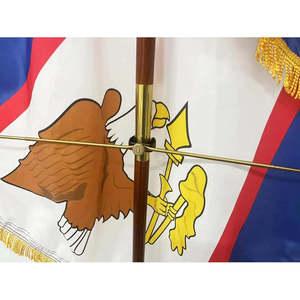 18-Inch Indoor Gold Flagpole Spreader Set 4-Piece Pennant Style Compatible with 1 1/8\"-1 3/8\" Diameter <b>Poles</b> - Product Image 5