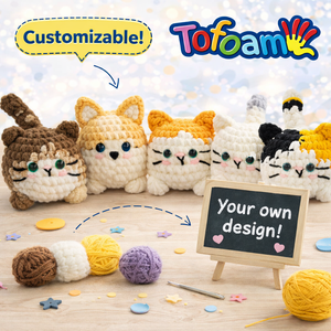 TOFOAM OEM Kit DIY de <span class=keywords><strong>Ganchillo</strong></span> para Llavero de Muñeca Pequeñ<span class=keywords><strong>a</strong></span> Estilo Animal Adorable, Ecológico y de Gran Venta, con Diseños de Pasos por Pasos - Product Image 4