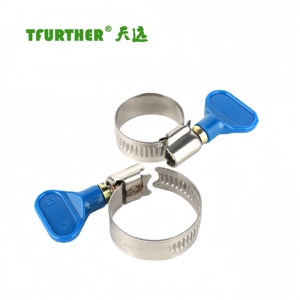 2024 Hot Bán <span class=keywords><strong>Hose</strong></span> kẹp với nhựa có thể điều chỉnh/kim loại xử lý bướm Key máy móc Phụ Kiện Làm Vườn công cụ ống phù hợp - Product Image 6