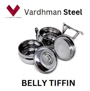 2025 Venta caliente caja Tiffin de acero inoxidable 2 compartimentos Indian Belly Lunch Bento Carrier 8x2 grado alimenticio con regalo - Product Image 5