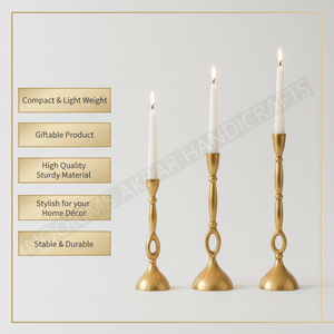 Bougeoir traditionnel en aluminium noir décoration de la maison confortable Festival ambiance aux chandelles réunions de famille qualité d'exportation - Product Image 2