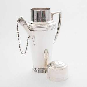 Coctelera Asprey & Co chapada en plata grande, coctelera de acero inoxidable, coctelera, herramientas de barman, mezclador de bebidas, el mejor 2024 - Product Image 2