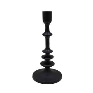 Bougeoir rond conique en métal de couleur noire royale pour mariage et noël pour l'éclairage de décoration de la maison - Product Image 1