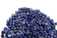 50 Pièces de Sodalite Naturelle Véritable de Haute Qualité, Pierres Semi-Précieuses Brutes de 2-4 MM, Effet Optique Étoilé, pour Bijoux