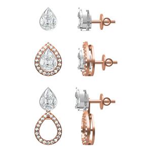 ได้รับการรับรองจริยธรรมต่างหูเพชรที่ปลูกในห้องปฏิบัติการตัวเลือกเครื่องประดับที่ทันสมัยในทองคำ10K 14K 18K - Product Image 1