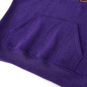 Sudadera Casual de Invierno para Mujer, Cuello Redondo, Morada, Poliéster/Algodón, Bordado 3D, Lavado Ácido, Estampado, Transpirable - Product Image 5