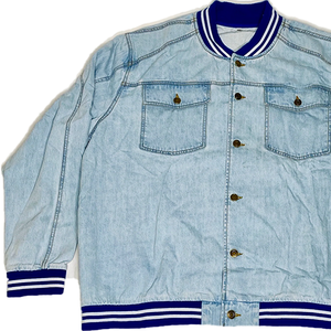 Blouson Bomber en Laine Blu Jean Phi Beta Sigma, Style Universitaire Grec, Streetwear, avec Poches Zippées et Bordures Côtelées, Printemps - Product Image 3