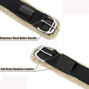 Sangle d'équitation en cuir de haute qualité, en acier inoxydable, confortable, personnalisable, fabriquée au Pakistan, GHC SONS, détection des aiguilles - Product Image 5