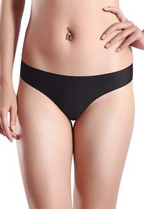 Sous-vêtements sans coutures pour femmes, couleur unie, dos en T, tanga, slip sexy, string en nylon - Product Image 2