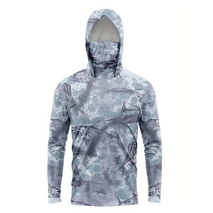 OEM personalizado hombres UPF 50 + pesca Sudadera con capucha impermeable pantalla solar camisa de manga larga 100% poliéster ropa deportiva OEM servicio de diseño - Product Image 1