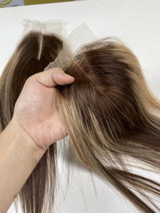 Timehair Clsure2x4 Cheveux humains vierges Remy vietnamiens en gros, fermeture frontale, double trame, cuticules alignées, lisses et doux - Product Image 5