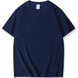 T-shirt d'été respirant en coton 100% tricoté pour hommes grande taille de haute qualité Impression numérique personnalisée du logo 300gsm Col rond Design vierge - Product Image 3