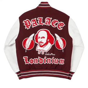 Veste universitaire en cuir personnalisée avec logo streetwear, nouvelle mode unisexe pour hommes, veste universitaire personnalisée avec lettres, design personnalisé - Product Image 4