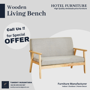 Vente en gros de meubles de banc de salon en tissu en bois pour la maison design d'hôtel et de villa canapé minimaliste simple - Product Image 2