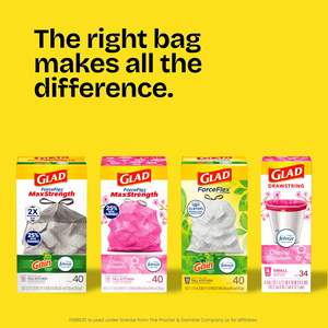 Bolsas de Basura Glad ForceFlex Altas para Cocina, con Cierre de Cordón, 13 Galones, Sin Fragancia, 110 Unidades (Paquete Puede Variar) - Product Image 6