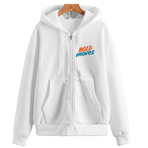 เสื้อฮู้ดผู้ชายผ้าฝ้าย 100% สำหรับฤดูหนาว แบบมีซิป พร้อมลายปัก 3 มิติด้านหน้า ปักโลโก้ตามสั่ง ทรงหลวม ไม่เป็นขุย ไม่มีซับใน - Product Image 3