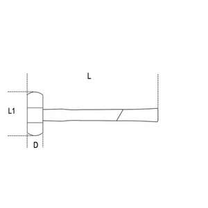 BETA H-SAFE Dead-Blow <b>Hammers</b> with Interchangeable Plastic Faces and Steel Shafts - Product Image 3