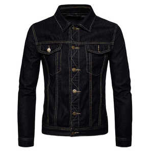 Chaquetas Vaqueras para Hombre de Secado Rápido y Transpirables a Precio de Fábrica, Novedad en Ropa Urbana, Chaqueta Vaquera de Color Sólido para Hombre - Product Image 1