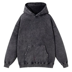Sweat à capuche en coton mélangé pour homme avec logo personnalisé, sweat à capuche délavé à l'acide, sweat à capuche streetwear, sweat à capuche délavé à l'acide pour homme - Product Image 1