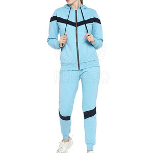 Fabricant pakistanais de survêtements d'hiver décontractés pour femmes, à capuche, en coton 100%, ensemble 2 pièces, couleur et logo personnalisables - Product Image 1