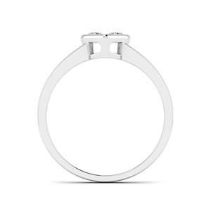 แหวนเพชรรูปหัวใจโรแมนติกสุดคลาสสิกทันสมัยทำจากทองชุบเงินสเตอร์ลิงสำหรับงานแต่งงานของขวัญงานหมั้น - Product Image 2