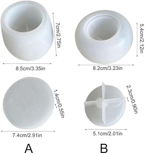 Hermosa decoración, tarro de vela de hormigón y silicona con tapa, diseño moderno para Navidad, cumpleaños, festivales y ocasiones, regalo - Product Image 4