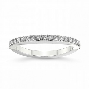 แหวนเพชรครึ่งวงแบบอินฟินิตี้ ประดับเพชรแล็บโกรว์ 0.33 กะรัต น้ำหนักรวม 14K ทองคำแท้ สี FG ความสะอาดระดับ VS ประดับเพชร 19 เม็ด ดีไซน์เรืองแสงอ่อนๆ - Product Image 1