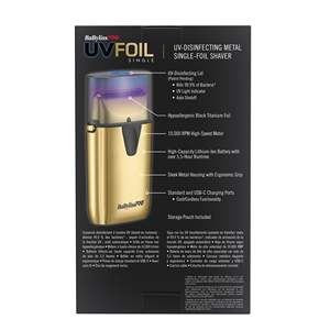 Afeitadora Eléctrica Recargable con Doble Cuchilla y Función de Desinfección UV para Afeitar Cara, Cuerpo y Barba, Lavable y Funciona con Batería - Product Image 1