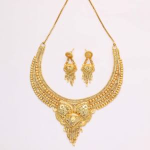 Collares de microformación chapados en oro, joyería de temporada de boda para mujer, ocasión especial, cobre y latón chapado en oro laminado - Product Image 1