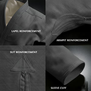 Kimono de Jiu-Jitsu de haute qualité pour adultes, uniforme d'arts martiaux noir, tissage perlé, directement de l'usine au Pakistan - Product Image 2