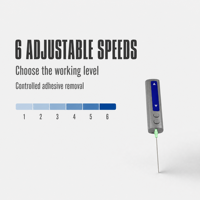 Stylo électrique de décollement de colle pour réparation de téléphones, contrôle à 6 niveaux, aiguille de précision de 95 mm, outil adhésif rechargeable Type-C